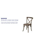 thumbnail image 6 of BizChair 2 Pack Stackable Early American Wood Cross Back Chair, 6 of 15