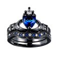 thumbnail image 1 of Handmade Luxury Cut Ring, Hand Holding Heart-shaped Crown Hand Jewelry Ring, 1 of 2