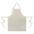 thumbnail image 2 of Beige and White Checkerboard Pattern Apron-Garden Aprons for Women with Pockets-Cotton Linen Waterproof Kitchen Cooking Gardening Aprons Adjustable for Kitchen,Cooking,BBQ and Salon 33x27 Inch, 2 of 7