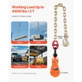 thumbnail image 3 of VEVOR 2 Ton 3" Snatch Block with Chain Flatbed Tow Truck Rollback Car Carrier Cable, 3 of 9