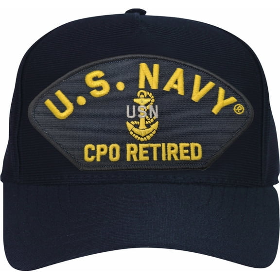 U.S. Navy CPO Retired with Anchor Ball Cap