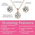 thumbnail image 2 of Cate & Chloe Eden 18k Rose Gold Plated Silver Jewelry Set with Swarovski Crystals Gift for Women, 2 of 9