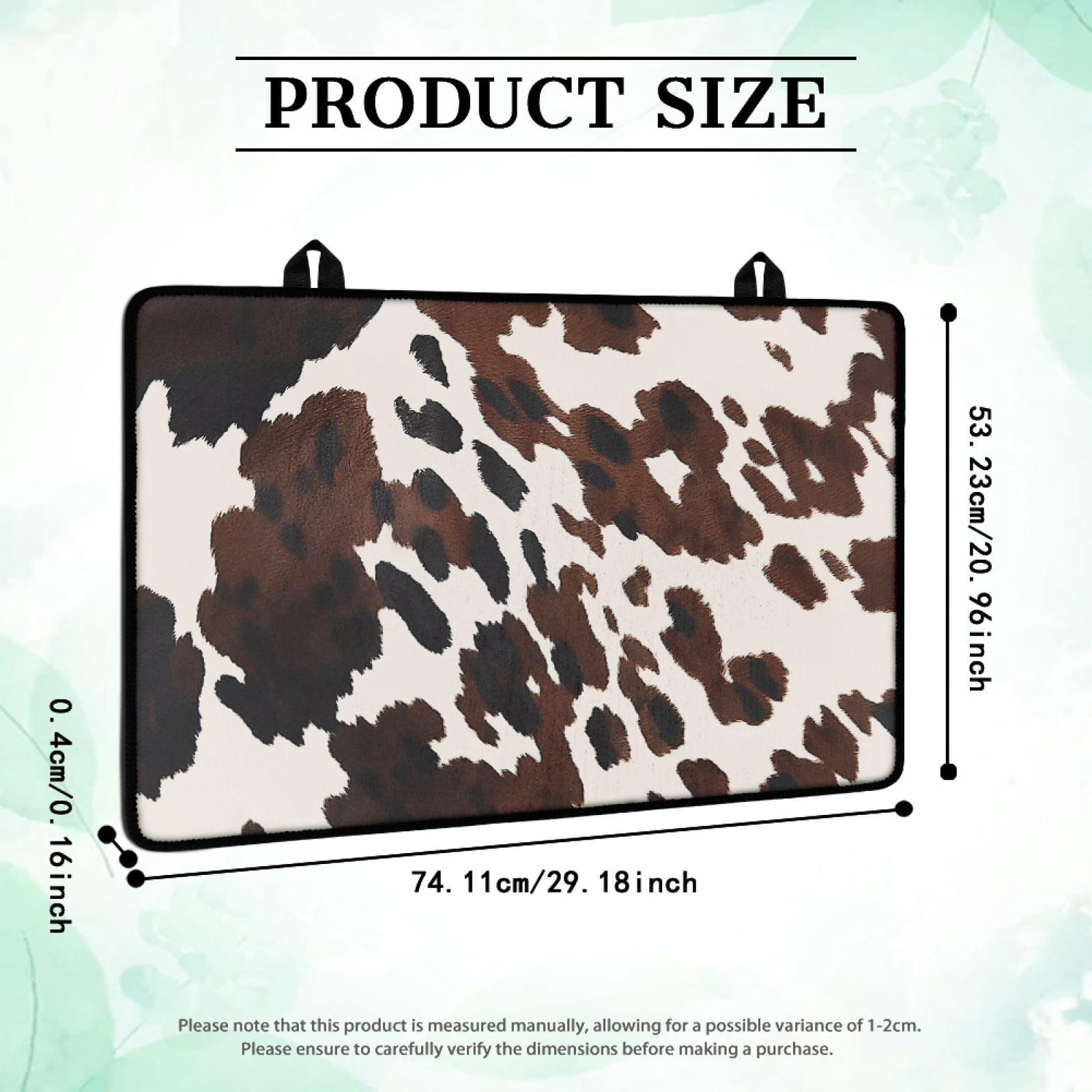 Renewold Electric Stove Top Cover for Stove Top, Induction Electric Stove Protector Non-slip Glass Cooktop Cover Range Cover Multipurpose Flat Top Stove Mat, Brown Black Cow Print