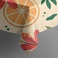 thumbnail image 5 of Oranges Flowers Beige Pattern Square Tablecloth,Waterproof Square Table Cover,Wipeable Spillproof Washable Table Cover for Home Kitchen Party Decor 60"x60"(152x152cm), 5 of 6