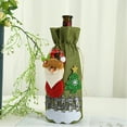 thumbnail image 3 of Naiovety Funda para botella de vino de Navidad, manga con cordón, de comedor, aplique 3D, fundas para beber cerveza, champán, calcetín, Kits de decoración para fiestas Papá Noel, 3 of 6