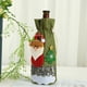 thumbnail image 2 of Bewildely Funda para botella de vino de Navidad, ropa de de comedor, aplique 3D, Santa Claus, alce, bebiendo cerveza, calcetín, soporte para Kits de decoración para fiestas Papá Noel, 2 of 6