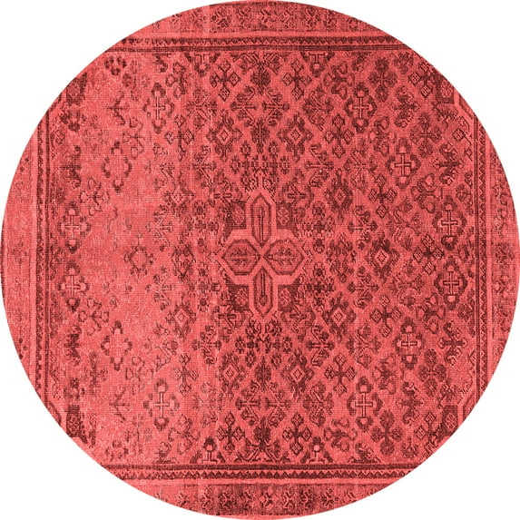 Ahgly Company Indoor Round Persian Red Traditional Area Rugs, 3' Round