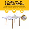 thumbnail image 4 of Easter Bunny Table Cloths for 6 Foot Rectangle Tables, Spring Flower Daisy Tulips Purple Plaid Patio Waterproof Elastic Fitted Tablecloths, Washable Rectangular Table Cover for Camping, 4 of 8