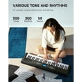 thumbnail image 6 of Donner DEK-200 61-Key Piano Full-Size Electronic Keyboard Set, Auto Accompaniment, Metronome,, Includes 300 Tones, with Stand, Bench, Microphone, 6 of 8