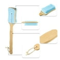 thumbnail image 3 of Unique Bargains 1 Pc Double Side Long Handle Bath Brush Body Scrubber for Bath 17.72" Length Blue, 3 of 6