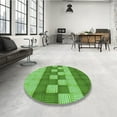 thumbnail image 4 of Ahgly Company Machine Washable Indoor Rectangle Transitional Emerald Green Area Rugs, 7' x 9', 4 of 7