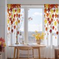 thumbnail image 6 of Maple Leaves Sheer Curtains for Living Room Bedroom, Fall Leaf Light Filtering Sheer Curtain Rod Pocket Voile Window Treaments Drapes, 52 x 84 Inches, 6 of 9