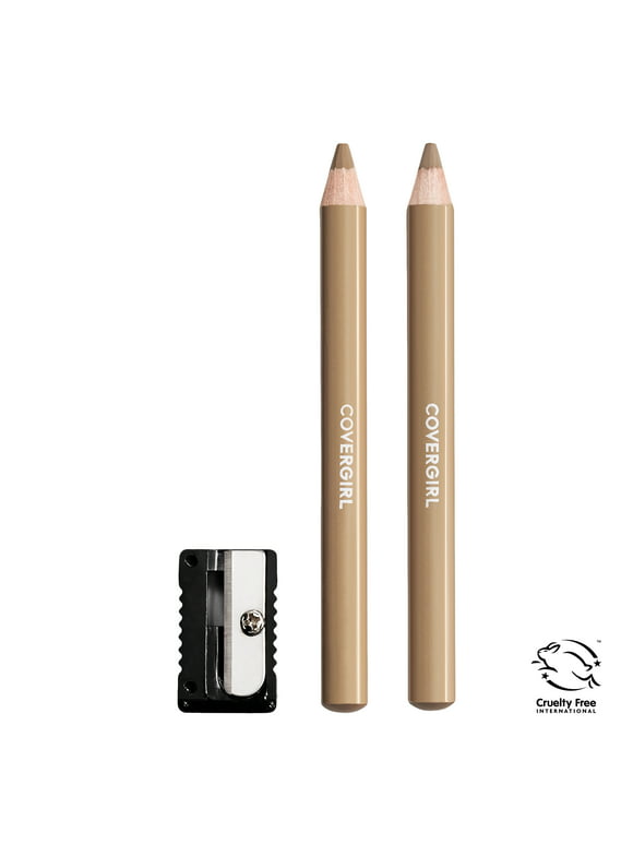 (2-Pack) COVERGIRL Easy Breezy Brow Fill + Define Eyebrow Pencil, 815 Soft Blonde, 0.008 oz, Eye Pencil, Brown Eyebrow Pencil, Blendable Pencil Fill and Defined Brows, Sharpener Included