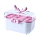 thumbnail image 5 of Caja de almacenamiento para accesorios de cabello de niña, estuche de tocador para joyas, organizador de joyas con lazo Rosa, 5 of 7