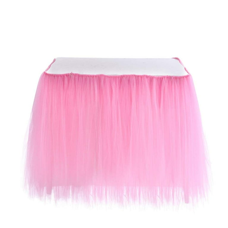 Pink tulle skirt clearance table