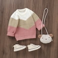 thumbnail image 2 of Okbabeha Toddler Baby Sweater Boy Girl Knit Fall Sweaters Pullover Block Color Crewneck Sweatshirt Warm Winter Clothes, 2 of 7