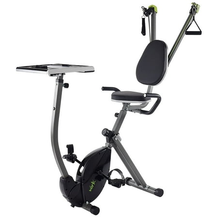 UPC: 0022643824492 | Stamina WIRK Upright Exercise Bike Workstation and Standing Desk with Strength System 300 lb. Weight Limit
