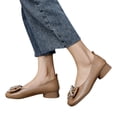 thumbnail image 3 of Sngxgn Womens Ballet Flats Comfort Slip On Walk Work Dress Shoes(Khaki,37), 3 of 8