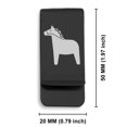 thumbnail image 2 of Stainless Steel Dala Horse Good Luck Charm Classic Slim Money Clip Credit Card Holder, 2 of 2
