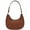 Brown, variant on Small Crescent Shoulder Bag Underarm Purse (Red)