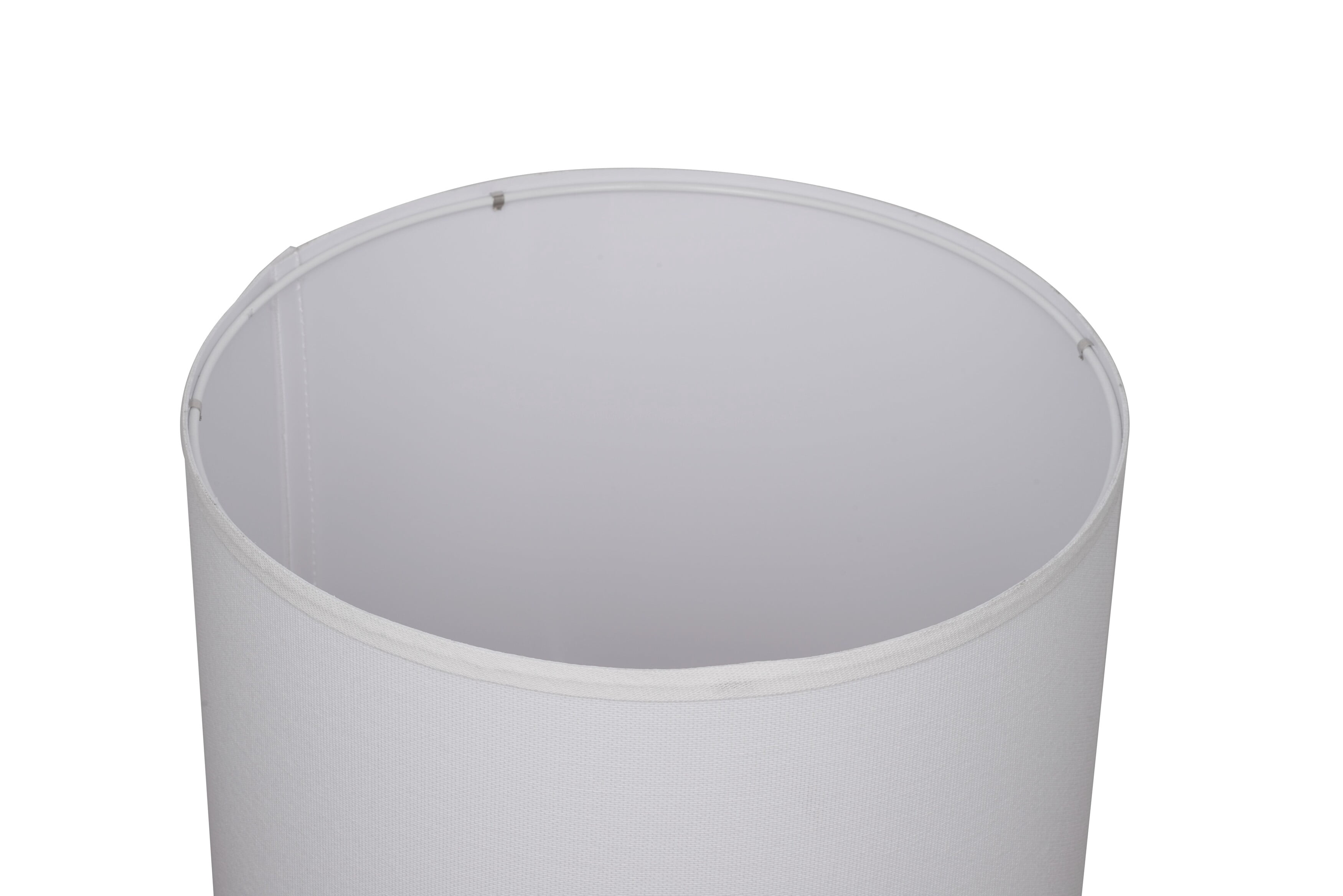 Kenroy Home Isla 20'' Table Lamp with White Fabric Drum Shade Modern Table Light Fixture for Living Room, Bedroom, or Office, Brushed Gold