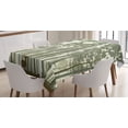thumbnail image 1 of Ambesonne Forest Tablecloth Rectangular Table Cover, Pine Trees Deer Motif, 60"x90", Sage Green Cream Brown, 1 of 3