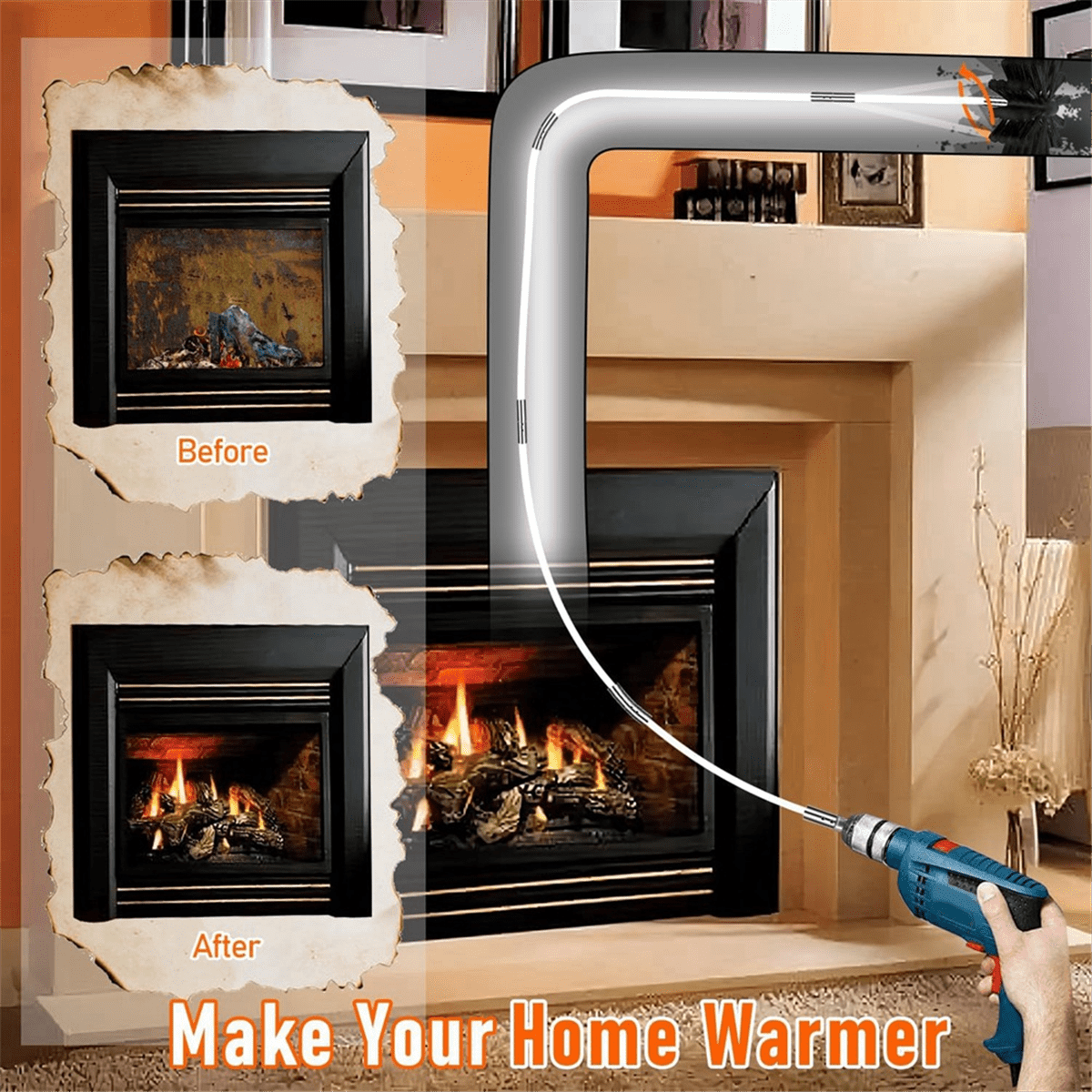 TOP! Chimney Sweep Kits, Dryer Vent Cleaning Sweeps and Duct Brush