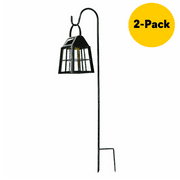 Deck Impressions Solar Path Lights with Harvest Shepherd’s Hook Path Light and Tabletop Lantern, 2-Pack Great for Autumn and Holiday Decorations, Thanksgiving, Christmas and Everyday!