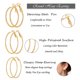 thumbnail image 3 of 6 pares de pendientes de aro de plata chapados en oro de acero inoxidable para mujeres y niñas, pendientes de aro hipoalergénicos para mujer, 3 of 5