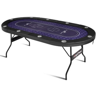 Barrington 10 Player Folding Poker Table with Steel Cup Holders