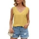 thumbnail image 2 of Camiseta de mujer Sexy Hollow Lace Manga corta Cuello en V Top informal suelto, Amarillo, L Kearding AP001247-07, 2 of 7