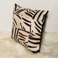 thumbnail image 3 of 18" x 18" x 5" Zebra Black On White Patchwork Cowhide  Pillow, 3 of 5