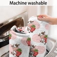 thumbnail image 5 of Pink Cow Strawberry Pattern Bathroom Rugs Mat,Non Slip Microfiber Bathroom Rug,Rubber Backing,Soft Bathroom Mats for Bathroom Floor,Tub and Shower,17x30in(43x75cm), 5 of 5