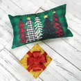 thumbnail image 4 of Christmas Pillow Covers 12x20 Inch Set of 2 Trees Red Black Dark Green Buffalo Plaid Decorative Lumbar Pillowcases Winter Holiday Cushion Cases for Christmas Decorations, 4 of 6