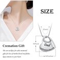 thumbnail image 2 of Constantlife Heart Cremation Jewelry for Ashes Holder Necklace for Ashes of Loved One Keepsake Urn Necklaces for Ashes for Dad, 2 of 7