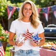 thumbnail image 6 of DefiDgd 3pcs Patriotic Layered Wooden Star Tabletop Standing Sign,Vintage Red White Blue Star Ornaments Mantel Shelf Decor for 4th of July Independence Day Home Holiday Decoration(BB), 6 of 6
