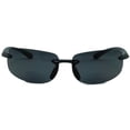 thumbnail image 2 of In Style Eyes Lovin Maui Wrap Polarized Nearly Invisible Line Bifocal Sunglasses black 2.00, 2 of 6