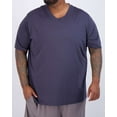 thumbnail image 2 of Real Essentials 3 Pack: Mens Big & Tall V-Neck Short-Sleeve Tech Stretch Dry-Fit T-Shirt (3X Tall-5X Tall), 2 of 6