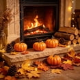 thumbnail image 2 of Dpityserensio Artificial Striped Pumpkin Decor Fake Foam Pumpkin Ornament Fall Thanksgiving Halloween Table Decorations, 2 of 6