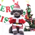 thumbnail image 1 of Traje navideño para mascotas, lindos disfraces navideños de Papá Noel para perros y gatos con gorro de Papá Noel, ropa navideña para mascotas para , l L, 1 of 8