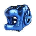 thumbnail image 3 of Casco de Boxeo Escudo Facial, Artes Marciales Ventiladas Equipo de Cabeza de Kickboxing Ligero, Muay Thai Headgear para Muay Thai Grappling San Azul, 3 of 8