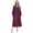 Burgundy, variant on Women Church Robe V-neck Zipper Front Color Block Choir Dress Clergy Robes Graduation Gown Dark Purple XS