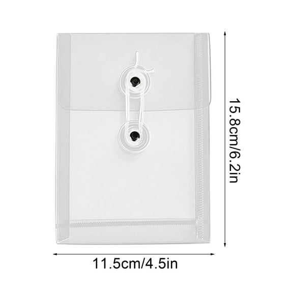 Yooshoverk A6 Clear File Pouch - Wire Bound Plastic Document Holder - 3D Pockets for Cards, Receipts - Waterproof School Supply Organizer