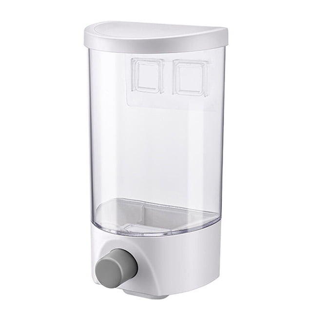 Toystoory Dispensador de granos, caja de cereales de pared de cocina para el hogar, contenedor de almacenamiento de alimentos montado, ventana 1L