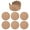 Light Brown, variant on Coasters for Drinks, Silicone Coasters Set of 6 with ABS Holder, Outdoor Coaster for Coffee Table, Non-Slip Rubber Table Cup Mat Desk, Heat Resistant & Scratch-Proof