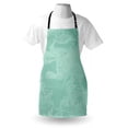 thumbnail image 4 of Marble Print Apron, Pastel Abstract Natural Stone Inspired Illustration of Forms, Unisex Kitchen Bib with Adjustable Neck for Cooking Gardening, Adult Size, Seafoam Almond Green, by Ambesonne, 4 of 4