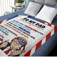 thumbnail image 5 of to My Dad from Daughter Son Flannel Blanket, Fantastic Humorous Throw Blanket Fathers Day Birthday for Papa Daddy, Funny America Soft Blanket for Bedding Sofa 50 x 60 Inch, 5 of 5