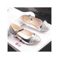 thumbnail image 5 of Daeful Princess Dress Up Shoes Girls Dress Shoes Wedding Party Heel Mary Jane Flower Sandals (Toddler/Little Kids/Big Kids) Silver 8C, 5 of 8