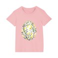 thumbnail image 4 of Riecok Matching Girl Easter Outfits Short Sleeve Summer Clothes Boys or Girls Toddler T-Shirt Cute Easter Eggs Graphic Tops 7 T Pink, 4 of 5