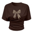 thumbnail image 4 of Toddler Kids Girls T Shirts Short Sleeve Graphic Print Casual Top Waist Tie For Playful Tshirt Tops 11-12 Years, 4 of 4